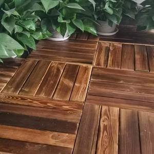 Balcony Decorative Easy to Install Interlocking Carbonized Pine Deck Tiles Exterior Indoor DIY Patio Flooring - Product Image 2