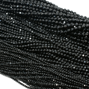 Natürliche schwarze Spinell facettierte runde Perlen 2mm/3mm/4mm - Product Image 4