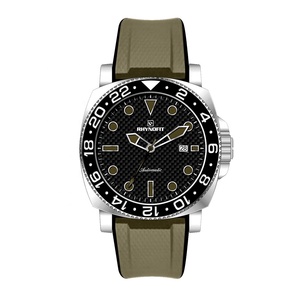 Montre automatique en acier inoxydable 316l avec cadran personnalisé en fibre de carbone et verre saphir, bracelet en caoutchouc, tendance pour les hommes d'affaires - Product Image 4