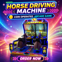 Machine de conduite de chevaux à monnayeur pour parc d'attractions, machine de jeu d'arcade sportive d'intérieur