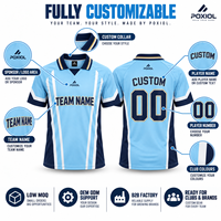 Maillot de football personnalisé bleu ciel col en V, rayures rétro, sublimation intégrale, OEM ODM, vente en gros, faible MOQ, usine USA UK