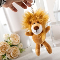 Porte-clés en peluche de dessin animé en gros, pendentifs animaux de la forêt et de la jungle, porte-clés animaux pour sac à dos, jouet en peluche