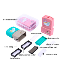 Jouet personnalisé pour enfants, Animal, vêtements personnalisés, tissu, auto-encreur, nom, timbre de dessin animé pour enfants