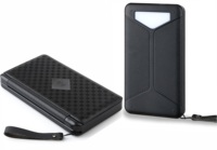 Banque d'alimentation solaire pliable IP67 Li-Polymère 20000mAh, étanche, portable, double USB (Micro USB et Type-C), lumière LED SOS, sans fil