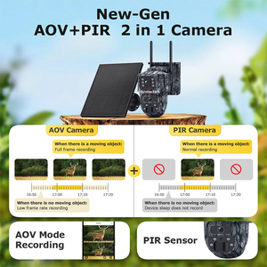 กล้องติดตามสัตว์ป่าแบบ PTZ ระบบ 4G พลังงานแสงอาทิตย์ พร้อมเลนส์คู่ ลายพราง  ติดตามอัตโนมัติ สำหรับการรักษาความปลอดภัยและการสังเกตสัตว์ป่า - Product Image 6