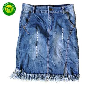 Falda vaquera con <span class=keywords><strong>Mango</strong></span> para <span class=keywords><strong>mujer</strong></span>, Vestido largo de maternidad de Corea, ropa de invierno usada - Product Image 4