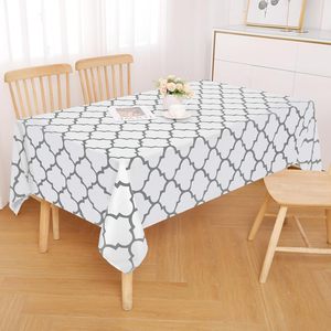 Nappe rectangulaire de Style marocain kaki blanc intérieur/extérieur décor de salle à manger décontracté réglage de Table résistant aux taches hôtels fêtes - Product Image 2