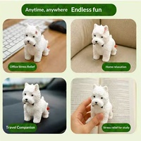 Balle Squishy DIY en blocs de construction West Highland White Terrier, moulable, à rebond lent, mignonne, sonore, anti-stress, pour ASMR