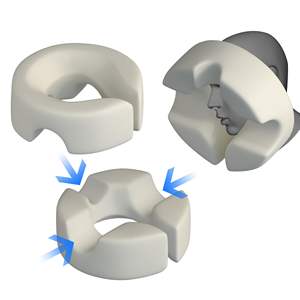 Almohada De <span class=keywords><strong>Dona</strong></span> Anneau en mousse à mémoire de forme Oreiller rond de massage pour beignet Oreiller de sommeil facial après la chirurgie oculaire Bbl pour le sommeil - Product Image 2