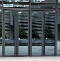 Charnière de sol hydraulique robuste avec positionnement par degrés pour porte en verre commerciale