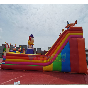 Château gonflable géant en PVC pour enfants, toboggan commercial double piste, château gonflable de cirque pour intérieur/extérieur - Product Image 3