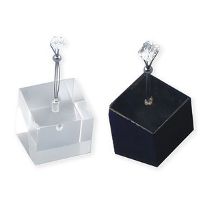 Boîte de présentation en bois pour pierres acryliques noires, support pour pierres précieuses en vrac, présentoir à diamants, organisateur de spécimens minéraux et de cristaux - Fournisseur - Product Image 1