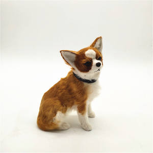 Simulación Animal Chihuahua mascota perro piel Animal mascota modelo pie Squat perro para decoración del hogar - Product Image 2