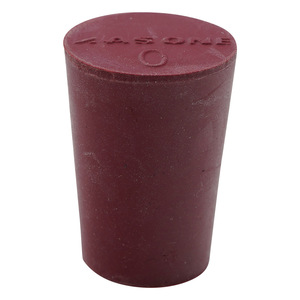 Tapones de silicona As One 6-337 para tubos de ensayo y frascos, tapón a presión, color rojo - Product Image 2