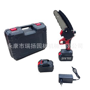 Mini motosierra de 6 pulgadas con motor de escobillas y batería para cortar madera, jardinería y bricolaje - Product Image 1