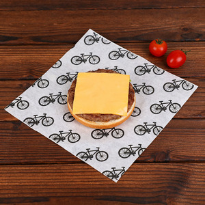 Hamburger Paper Wax Paper Food Grade Custom Logo Greaseproof Sandwich Paper Baking Kitchen <strong>Chicken</strong> <strong>Roll</strong> - Product Image 1