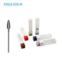 Fraise à ongles en carbure de tungstène 3/32 pouces, coupe droite, moyenne, anti-colmatage, pour l'élimination du gel dur et de l'acrylique en salon