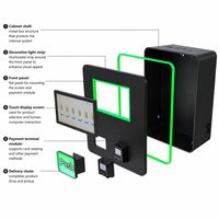 Distributeur de préservatifs avec écran tactile de 15,6 pouces, petit modèle de table, 36 emplacements pour les commerces de détail