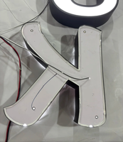 Lettres en acier inoxydable personnalisées avec éclairage frontal LED, étanches IP65, 3D, multicolores, pour devantures de magasins, entreprises automobiles
