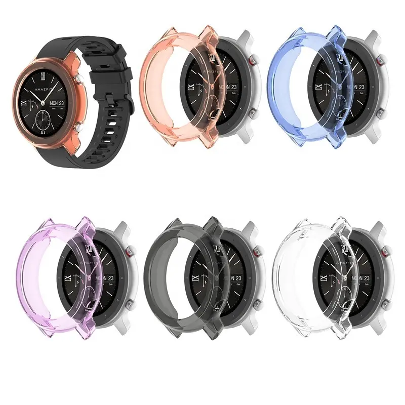 Ultra thin Soft TPU Shell Transparent Protective Case Cover For Amazfit GTR 47mm Accessories