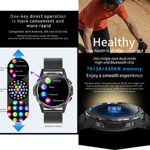 Bracelet <span class=keywords><strong>de</strong></span> montre intelligente en or personnalisé rond Amoled dames étanche IOS Android Montre Connecte montre intelligente pour filles femmes - Product Image 3