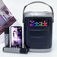 Altavoz Karaoke Portátil SU.YOSD YS-318 de 4 Pulgadas y 15W con Bluetooth, Micrófonos Inalámbricos Dobles, Batería Integrada (3600mAh) y Luces RGB