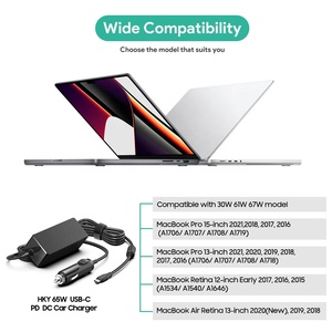 65W Type-C chargeur De Voiture USB-C DC 12V24V Entrée 5V20V Sortie Voyage Adaptateur pour la voiture <span class=keywords><strong>En</strong></span> Gros Rapide De Charge pour Bus Bateau - Product Image 5