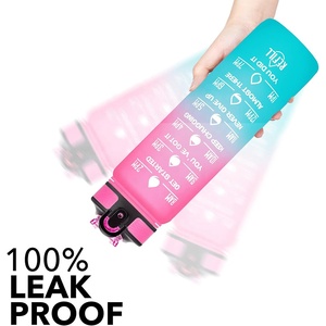 Bouteilles d'eau en plastique PC de 1000 ml en gros, avec message de motivation, pour boire directement, recyclables, résistantes à l'ébullition, idéales pour la randonnée - Product Image 4