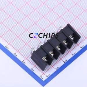 DBT30R-7.62-5P-BK-P Barrier Terminal Block Bent Lead Through Hole,P=7.62mm Connector Two Sides 7.62mm 1x5P Right Angle Pin - Product Image 2