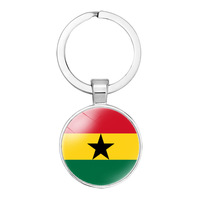 Porte-clés Drapeau du Gabon en Verre de Qualité, Accessoire de Sac, Pendentif, Anneau Porte-clés, Design Drapeau National, Personnalisé, Vente en Gros à Bas Prix