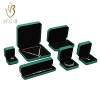 Boîte d'emballage de bijoux de luxe faits à la main en gros pour bague, bracelet, collier avec logo personnalisé, en cuir PU et insert en velours