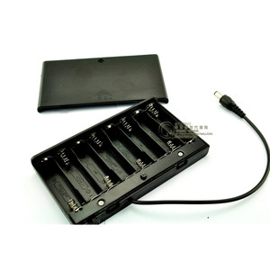 Boîtier de batterie 8 cellules AA 12V avec connecteur DC, interrupteur, couvercle scellé, étui portable en ABS - Product Image 1