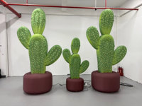 Cactus gonflable lumineux pour extérieur, manoir, jardin, thème naturel, décoration de scène de fête