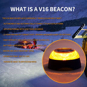Đèn hiệu V16 chứng nhận dgt 2026 GPS định vị địa lý khẩn cấp dẫn ánh sáng kết nối với dgt 3 trong 100 giây - Product Image 4