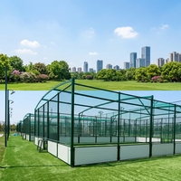 Sistema de Jaulas para Fútbol, Valla Deportiva de Malla Metálica, Jaula 3v3, Cercado para Cancha de Fútbol con Panel Compuesto de 1m para Campo de Fútbol