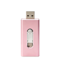 Clé USB 2.0 en alliage d'aluminium 2-en-1, nouvelle et la plus vendue, avec capacité de 1 Go à 256 Go et cryptage, garantie de 2 ans