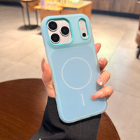 Coque de téléphone en silicone liquide colorée effet bonbon pour iPhone 17 Pro Max 16 15 14 13, antichoc magnétique, toucher doux, coque arrière