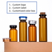 Bouteille ronde de médicament contre la toux 10ml 14ml 20ml Bouteille de sirop en verre Bouteille de sirop contre la toux ambre