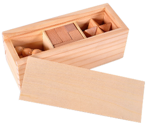 Tailai Wooden brain teaser 3 in 1 wooden puzzle