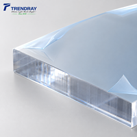 Dalle solide en polycarbonate anti-choc personnalisable sans joint 1220x1400x30mm pour éclairage de tunnels et travaux de cloisons transparentes