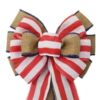 America giorno dell'indipendenza ghirlanda porta del partito decorazione della parete stelle a strisce Pre legato tela da imballaggio Bowknot festa corona arco