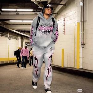 Hell Star 2025 Nuova Collezione Stile High <span class=keywords><strong>Street</strong></span> Felpa con Zip Invernale Unisex 100% Cotone Lavaggio Acido Stampa Digitale - Product Image 4