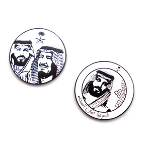 AI-MICH Spilla Magnetica da 30mm con Design del <span class=keywords><strong>Principe</strong></span> dell'Arabia Saudita, Placcatura in Nichel <span class=keywords><strong>Nero</strong></span>, Distintivo Personalizzato in Smalto Morbido - Product Image 5