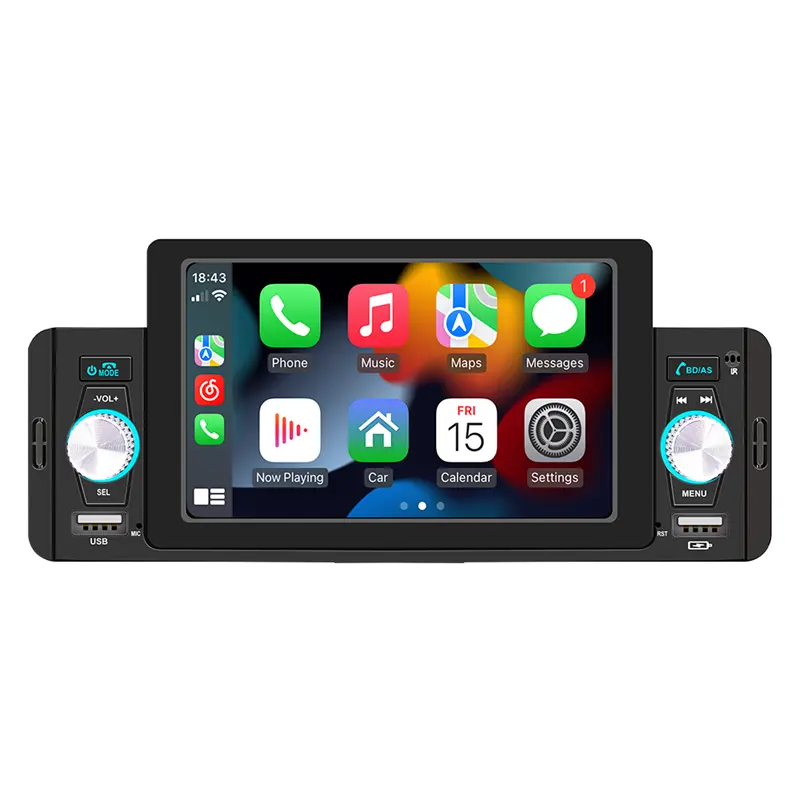 "Android1DIN DVD לרכב נגן רכב ניווט Carplay DVD נגן רכב 5 אינץ מסך רדיו מולטימדיה השמעה"