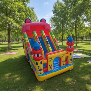 Châteaux gonflables d'extérieur, animaux <span class=keywords><strong>de</strong></span> la forêt, nouveau design, matériau PVC écologique, capacité 5 personnes, petite maison gonflable - Product Image 4