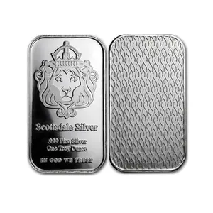 Credit Suisse One Troy Ounce Scottsdale Lion Silver Bars Aucun Magnetic Silver Plated Bullion Bar