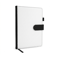 Carnet en cuir A5 bicolore avec fermeture magnétique, idéal pour l'impression UV personnalisée et la création DIY