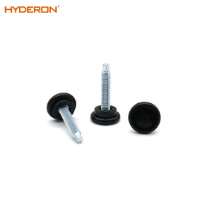 Hyderon <b>Adjustable</b> Furniture <b>Legs</b> 38-18S*1.5 Black Plastic Heavy Duty <b>Table</b> Feet - Product Image 1