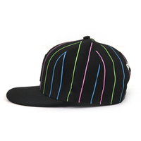 Gorra de Béisbol de Alta Calidad de 6 Paneles con Rayas, Impresión Digital por Sublimación, Gorra Deportiva con Logotipo Bordado en 3D Personalizado