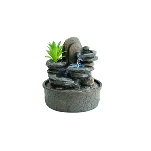 Little Rock Brunnen aus poliresina, grigio, 20.5*20.5*23 cm personalizzato accettabile - Product Image 1